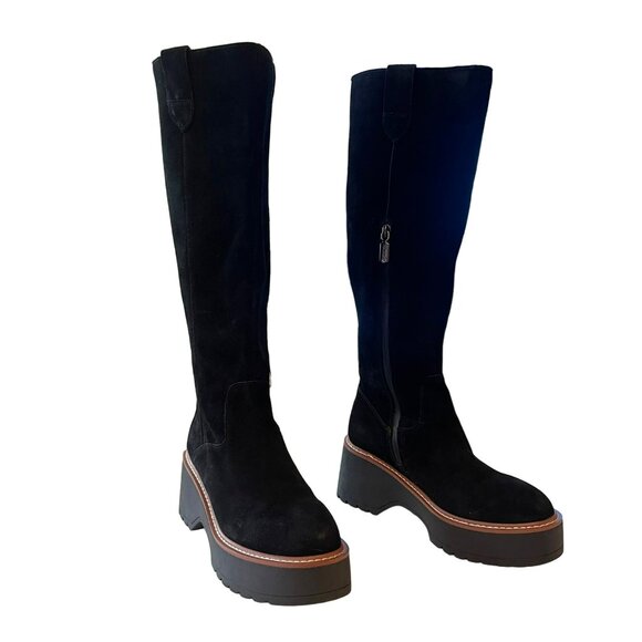 Blondo Shoes - Blondo $230 Waterproof Black Suede Grega Knee High Boot Sz 7 M NEW